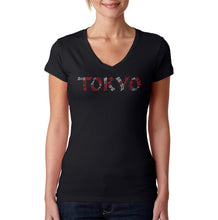 Load image into Gallery viewer, THE NEIGHBORHOODS OF TOKYO - Women&#39;s Word Art V-Neck T-Shirt