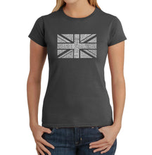 Load image into Gallery viewer, UNION JACK - Women&#39;s Word Art T-Shirt