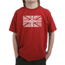 Load image into Gallery viewer, UNION JACK - Boy&#39;s Word Art T-Shirt