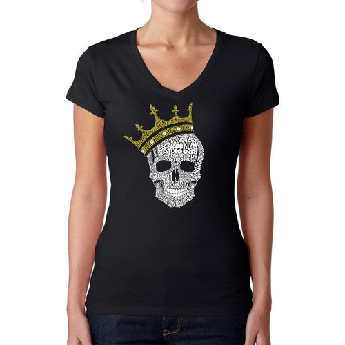 Brooklyn Crown  - Women's Word Art V-Neck T-Shirt