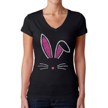 Load image into Gallery viewer, Bunny Ears  - Women&#39;s Word Art V-Neck T-Shirt