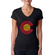 Load image into Gallery viewer, Colorado - Women&#39;s Word Art V-Neck T-Shirt