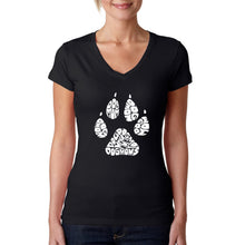 Load image into Gallery viewer, Dog Mom - Women&#39;s Word Art V-Neck T-Shirt