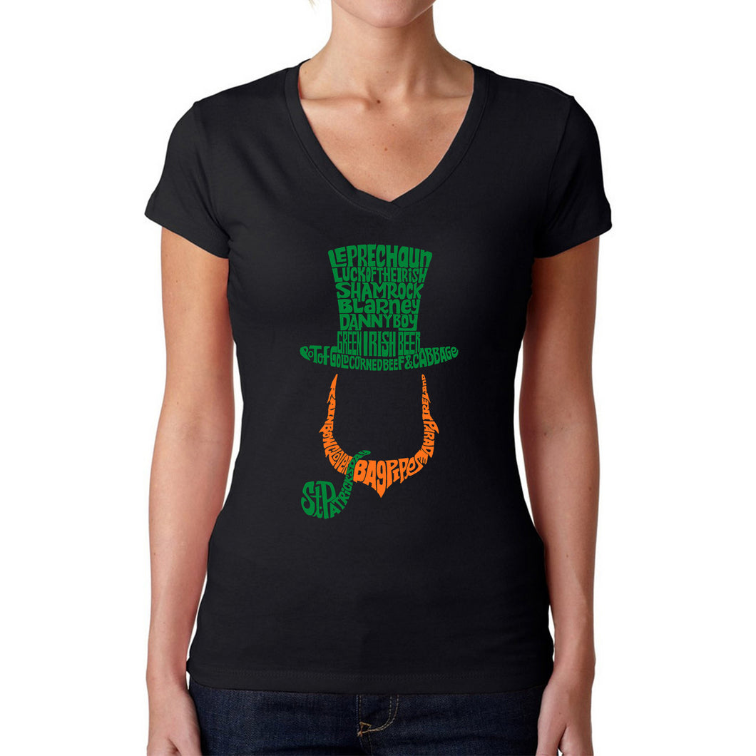 Leprechaun  - Women's Word Art V-Neck T-Shirt