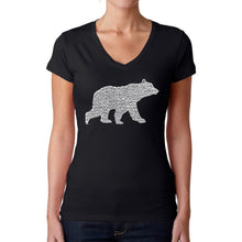 Load image into Gallery viewer, Mama Bear  - Women&#39;s Word Art V-Neck T-Shirt