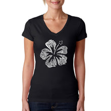 Load image into Gallery viewer, Mahalo - Women&#39;s Word Art V-Neck T-Shirt