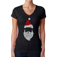 Load image into Gallery viewer, Santa Claus  - Women&#39;s Word Art V-Neck T-Shirt