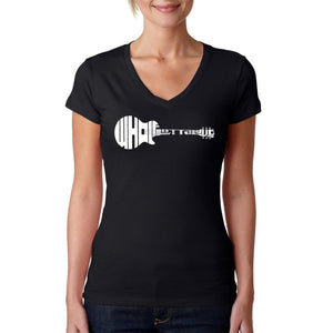 Whole Lotta Love - Women's Word Art V-Neck T-Shirt