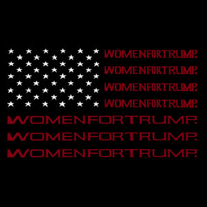 LA Pop Art Women's Dolman Cut Word Art Shirt - Women For Trump