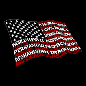 American Wars Tribute Flag - Girl's Word Art T-Shirt