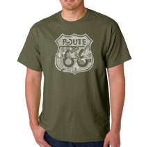 Load image into Gallery viewer, Stops Along Route 66 - Men&#39;s Word Art T-Shirt