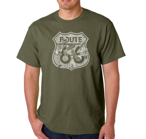 Stops Along Route 66 - Men's Word Art T-Shirt