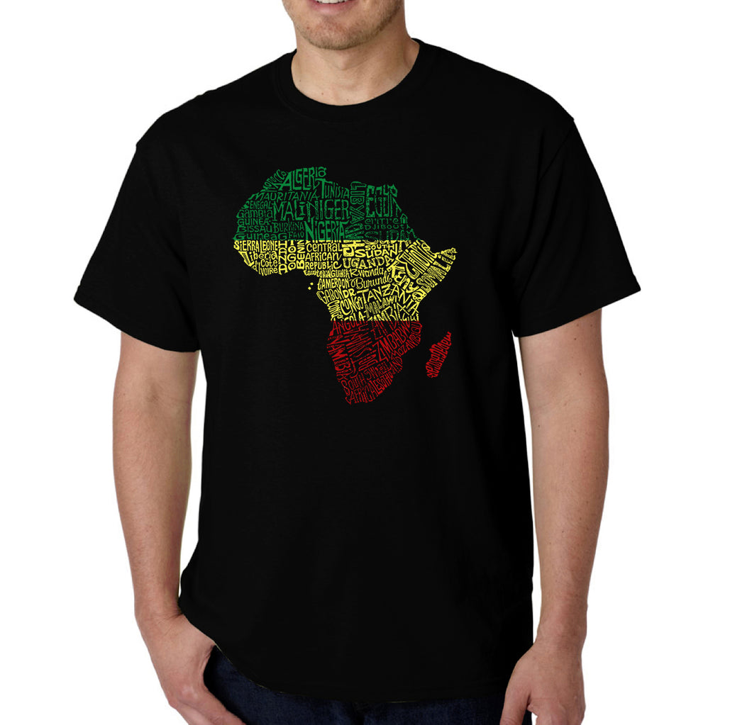 Countries in Africa - Men's Word Art T-Shirt