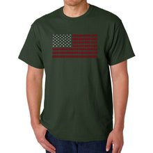 Load image into Gallery viewer, USA Flag  - Men&#39;s Word Art T-Shirt