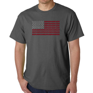 USA Flag  - Men's Word Art T-Shirt