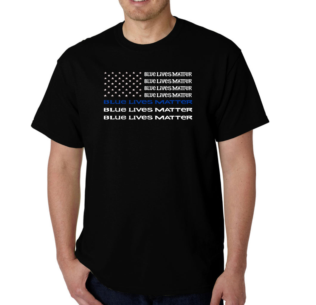 Blue Lives Matter - Men's Word Art T-Shirt
