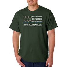 Load image into Gallery viewer, Blue Lives Matter - Men&#39;s Word Art T-Shirt