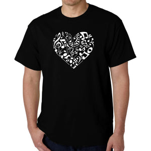 Heart Notes  - Men's Word Art T-Shirt