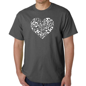 Heart Notes  - Men's Word Art T-Shirt