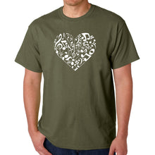 Load image into Gallery viewer, Heart Notes  - Men&#39;s Word Art T-Shirt