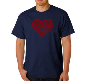 Country Music Heart - Men's Word Art T-Shirt