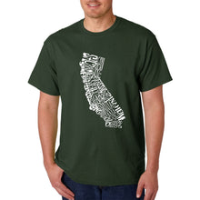 Load image into Gallery viewer, California State - Men&#39;s Word Art T-Shirt