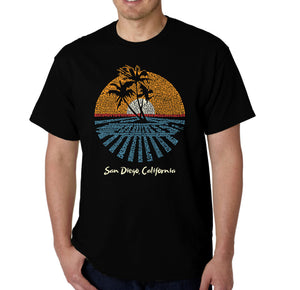 Cities In San Diego - Men's Word Art T-Shirt