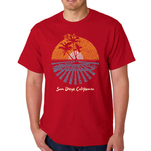 Cities In San Diego - Men's Word Art T-Shirt