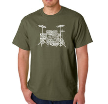 Load image into Gallery viewer, Drums - Men&#39;s Word Art T-Shirt