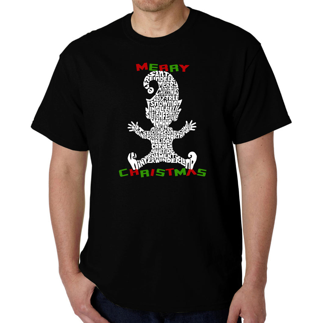 Christmas Elf - Men's Word Art T-Shirt