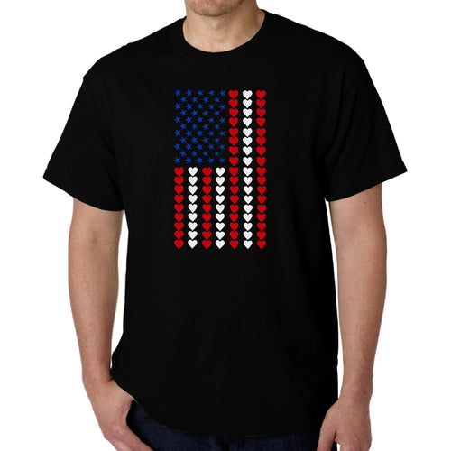 Heart Flag - Men's Word Art T-Shirt