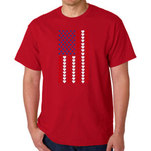 Load image into Gallery viewer, Heart Flag - Men&#39;s Word Art T-Shirt