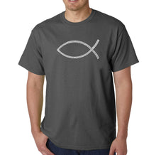 Load image into Gallery viewer, JESUS FISH - Men&#39;s Word Art T-Shirt