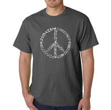 Load image into Gallery viewer, Different Faiths peace sign - Men&#39;s Word Art T-Shirt