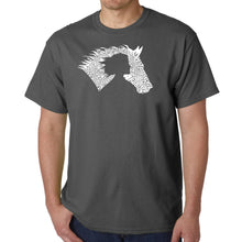 Load image into Gallery viewer, Girl Horse - Men&#39;s Word Art T-Shirt