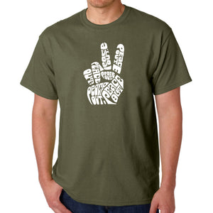 Peace Out  - Men's Word Art T-Shirt