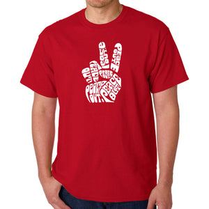 Peace Out  - Men's Word Art T-Shirt