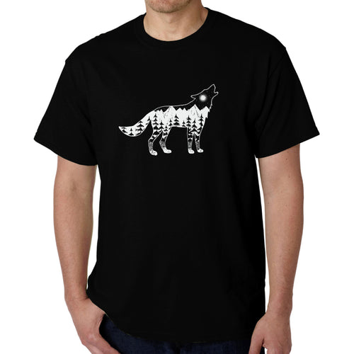 Howling Wolf  - Men's Word Art T-Shirt