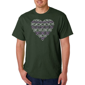 XOXO Heart  - Men's Word Art T-Shirt