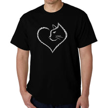 Load image into Gallery viewer, Cat Heart - Men&#39;s Word Art T-Shirt