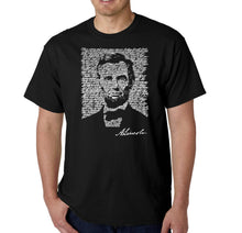 Load image into Gallery viewer, ABRAHAM LINCOLN GETTYSBURG ADDRESS - Men&#39;s Word Art T-Shirt