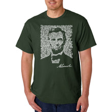 Load image into Gallery viewer, ABRAHAM LINCOLN GETTYSBURG ADDRESS - Men&#39;s Word Art T-Shirt