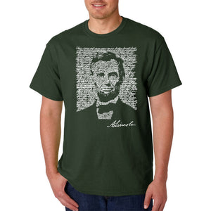 ABRAHAM LINCOLN GETTYSBURG ADDRESS - Men's Word Art T-Shirt