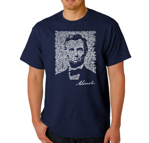 ABRAHAM LINCOLN GETTYSBURG ADDRESS - Men's Word Art T-Shirt