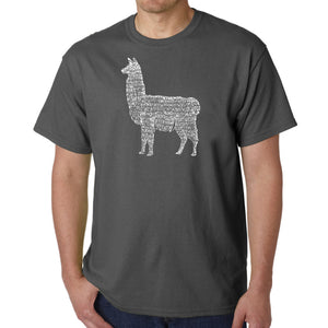 Llama Mama  - Men's Word Art T-Shirt