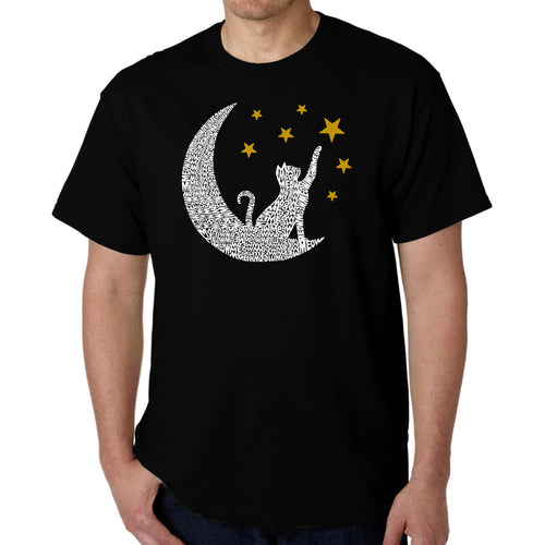 Cat Moon - Men's Word Art T-Shirt