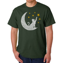 Load image into Gallery viewer, Cat Moon - Men&#39;s Word Art T-Shirt