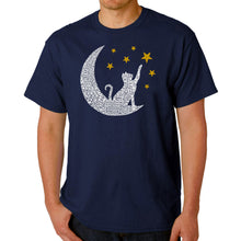 Load image into Gallery viewer, Cat Moon - Men&#39;s Word Art T-Shirt