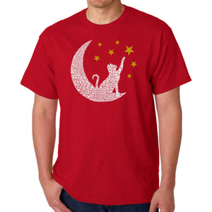 Cat Moon - Men's Word Art T-Shirt