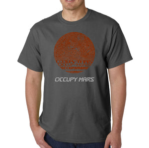 Occupy Mars - Men's Word Art T-Shirt